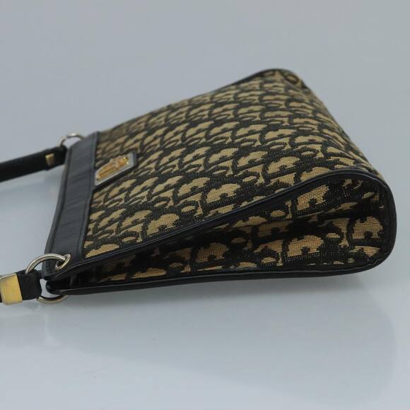 DIOR Trotter Canvas Shoulder Bag Navy Gold - Picture 5 of 12